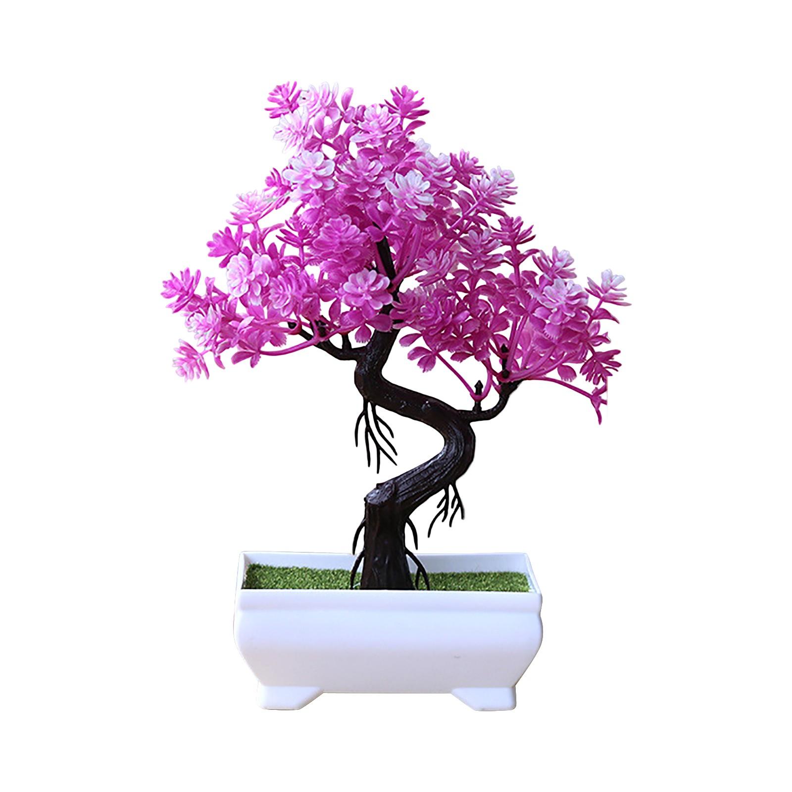 

Имитация зеленого растения, украшения в горшках, комбинированные растения, украшения для рабочего стола в помещении, имитация искусственного цветка, растения бонсай One Size розовый