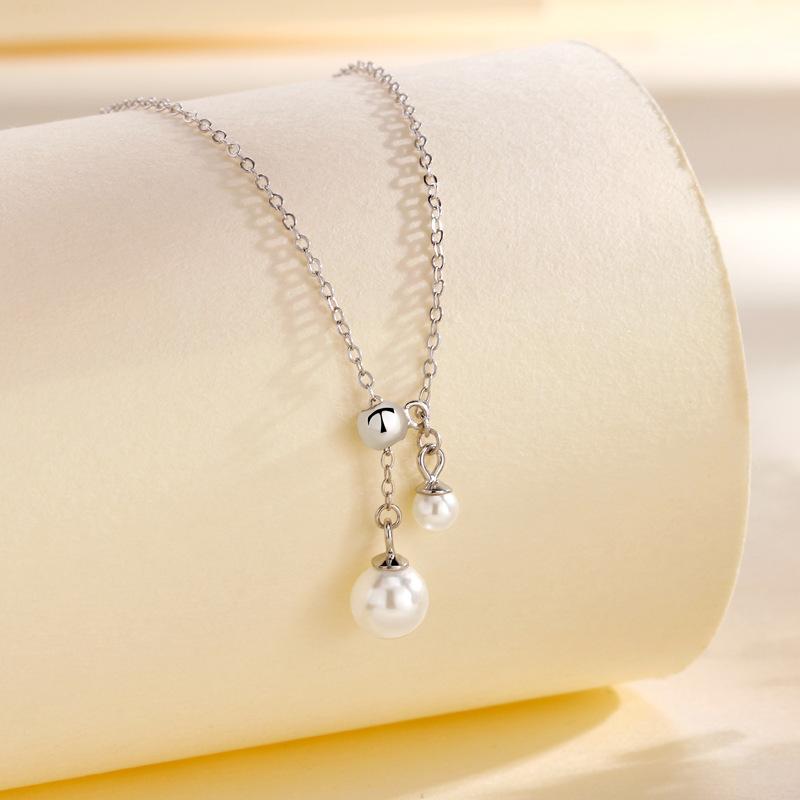 

Жемчужное ожерелье с кисточкой, женское, легкая роскошь, высокое качество, можно носить как пуловер, французский ретро, простое жемчужное ожерелье для женщин