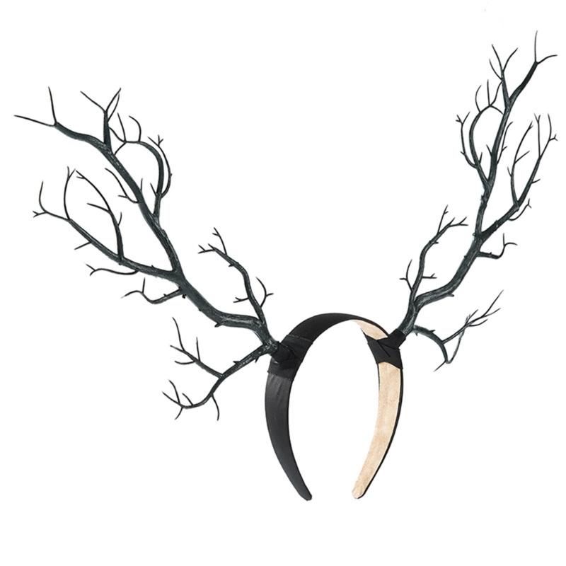 Gothic Hairband with Realistic Branch Design Comfortable Hairhoop For Women Teens Roleplay Parties And Daily Use
