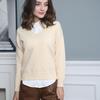 Women Long Sleeve V Neck Loose Knit Casual Pullover Sweater