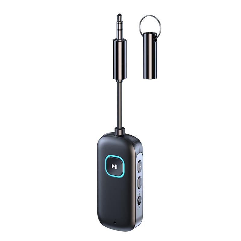 2 in 1 aptX Bluetooth Audio Transmitter Receiver 3.5MM AUX Multipoint Hifi Stereo aptX-Adaptive/HD/LL Wireless Adapter With Mic