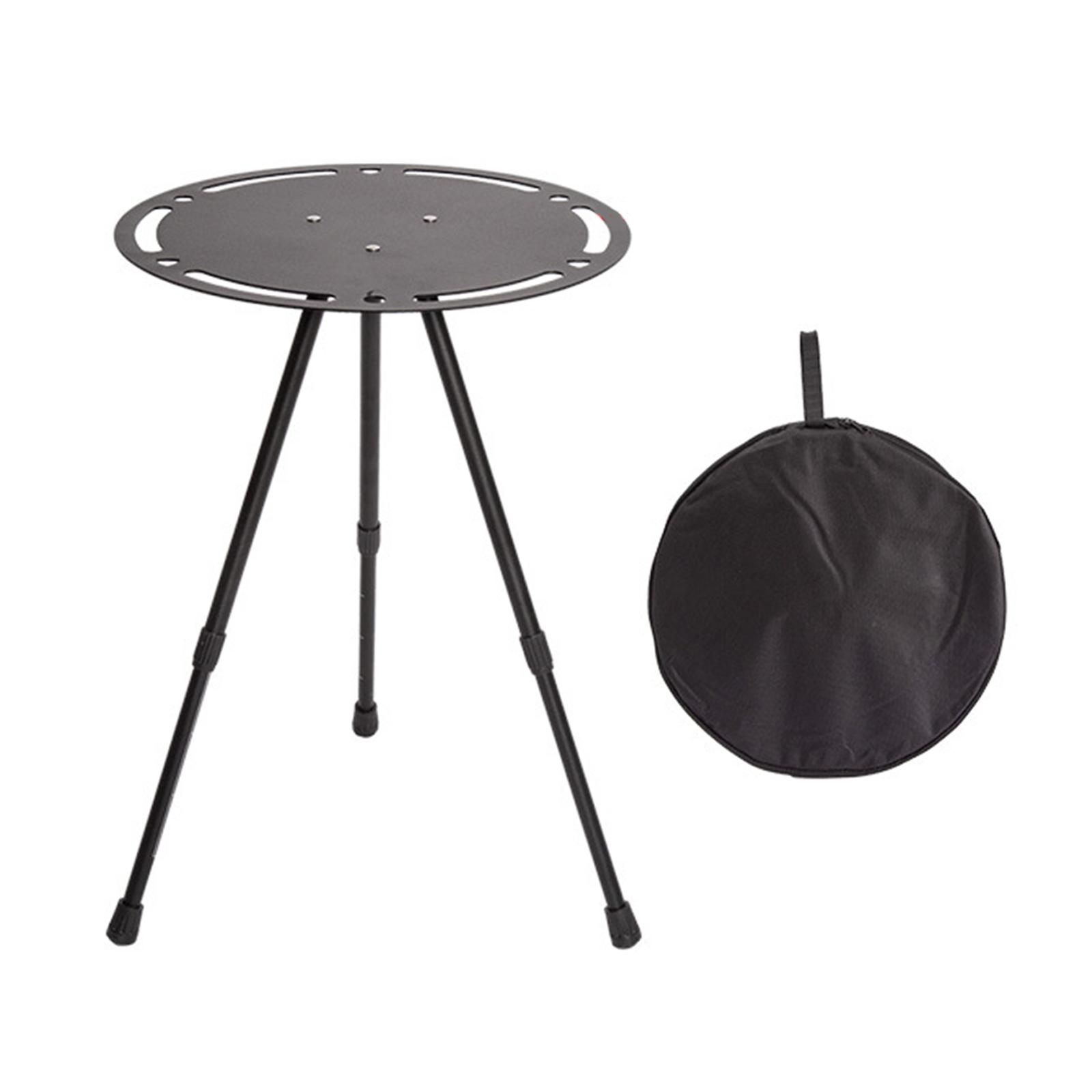 Outdoor Aluminum Alloy Table Folding Round Table  Adjustable Height Small Folding Camping Table for Picnic Camp Travel 1