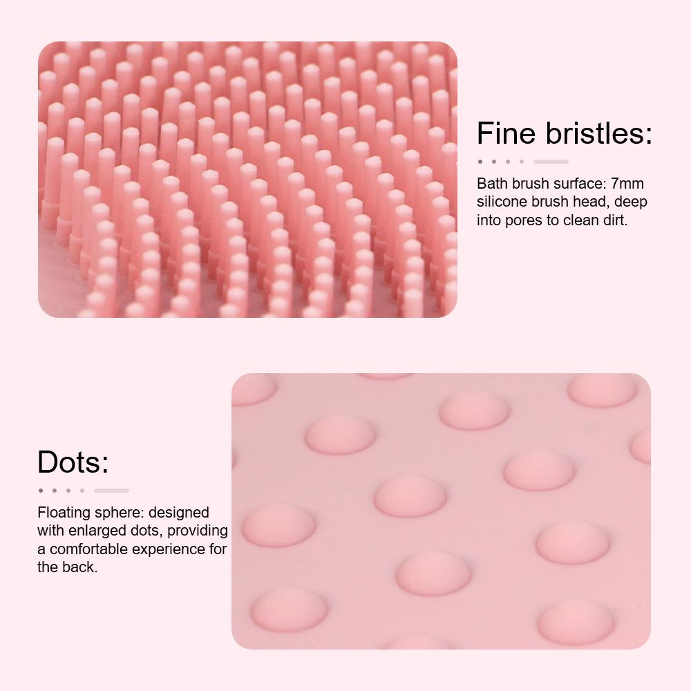 Body Silicone Brush Scrub Exfoliating Back Scrubber Bath Belt  Extended Skin Clean Brushes for Men Women Bath Scrub Clean Tool