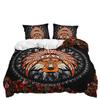 Three-Piece Ethnic Style Animal Wolf Totem Quilt Cover Bedding Kit