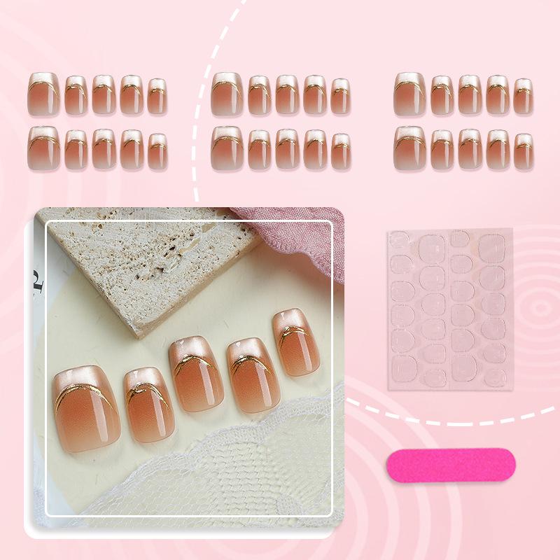 30-Piece Handmade Short Wearable Nails | High-Grade Hand-Painted Nail Art Tips