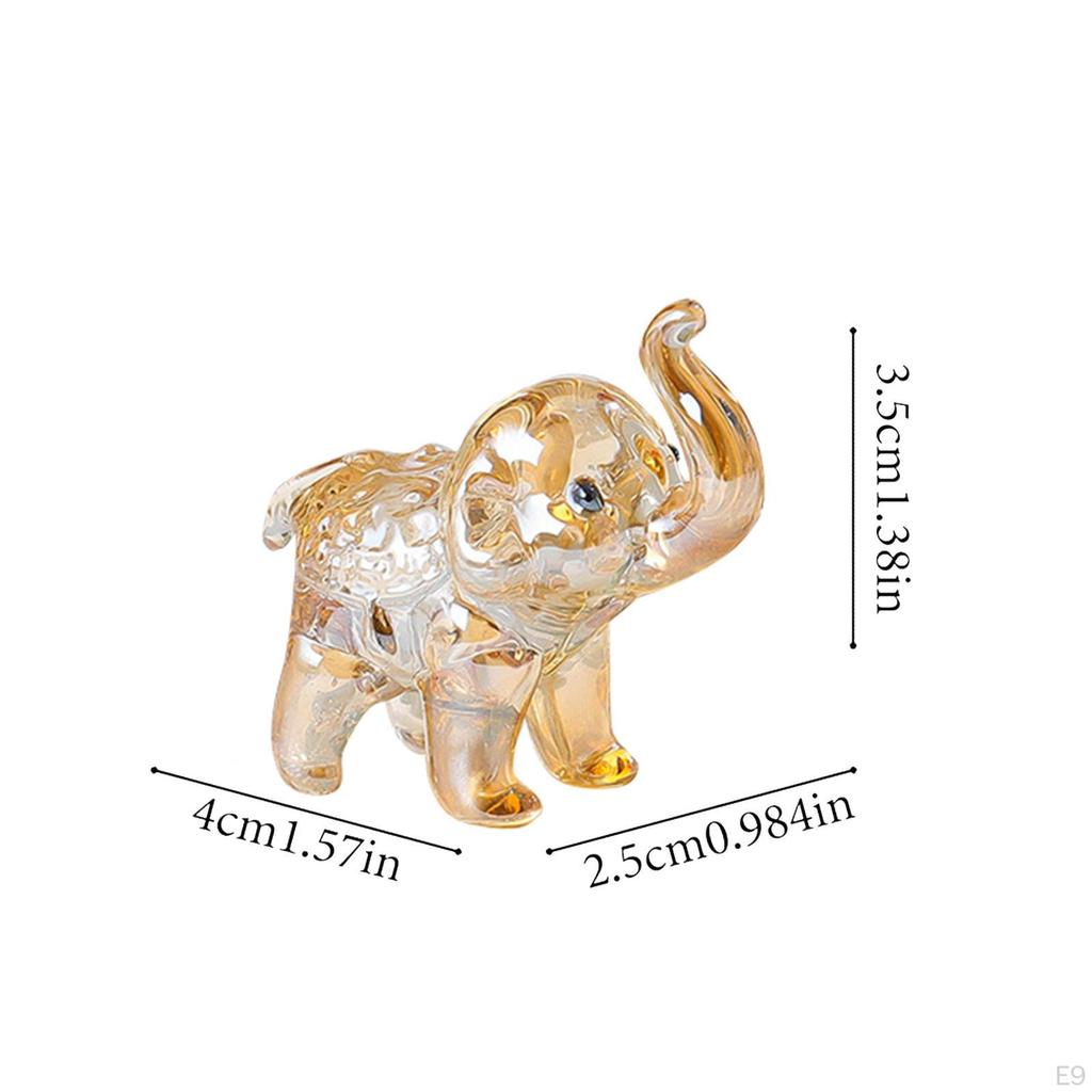 Elephant Figurine Animal Sculpture Family Friends Gift Table Centerpoece for Bookshelf