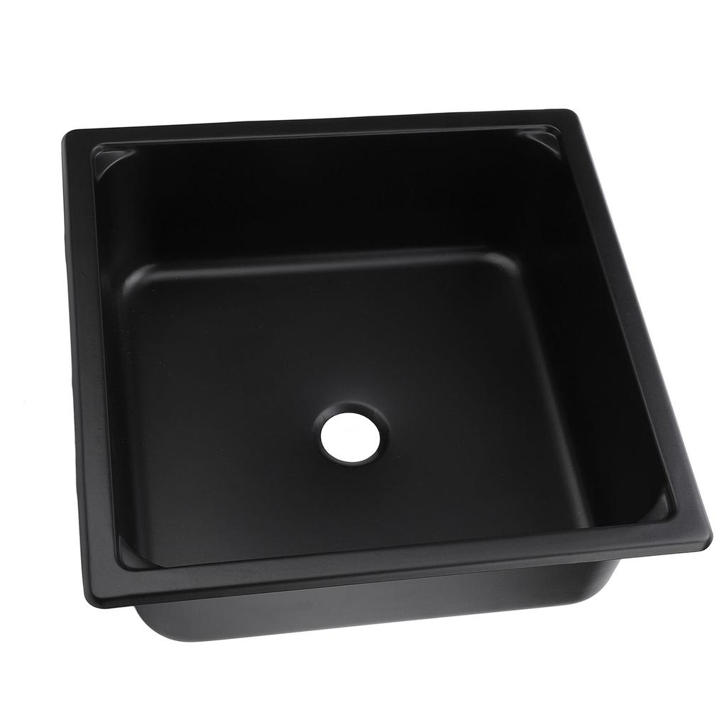 Single Bowl Bar Sink 13.8 X 13.8 X 4.7in Square Stainless Steel Kitchen Sink with 40mm Drain Hole for Caravan Food