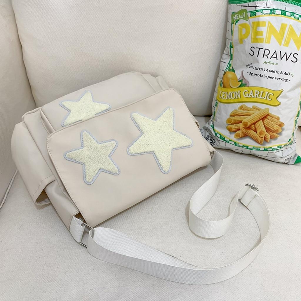 Cute postman Bag, aesthetic crossbody bag,Y2K Star Grunge Bag Emo ladies' single-shoulder handbag A-DH