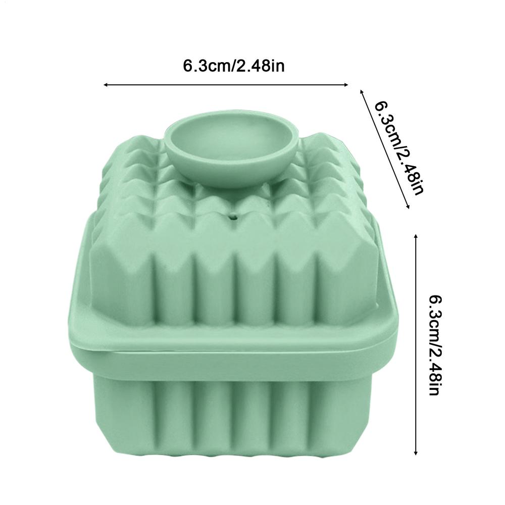 

Whiskey Ice Tray 3 Pieces Portable Reusable Silicone Container Rhombic Ice Mold for Whiskey Cocktail Drinks Refrigerator Home зелений