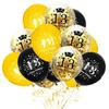 15pcs/set 13th Happy Birthday Balloon Decor Gold Silver Confetti Latex Balloons for 13 Year Old Birthday Celebrate Decoration