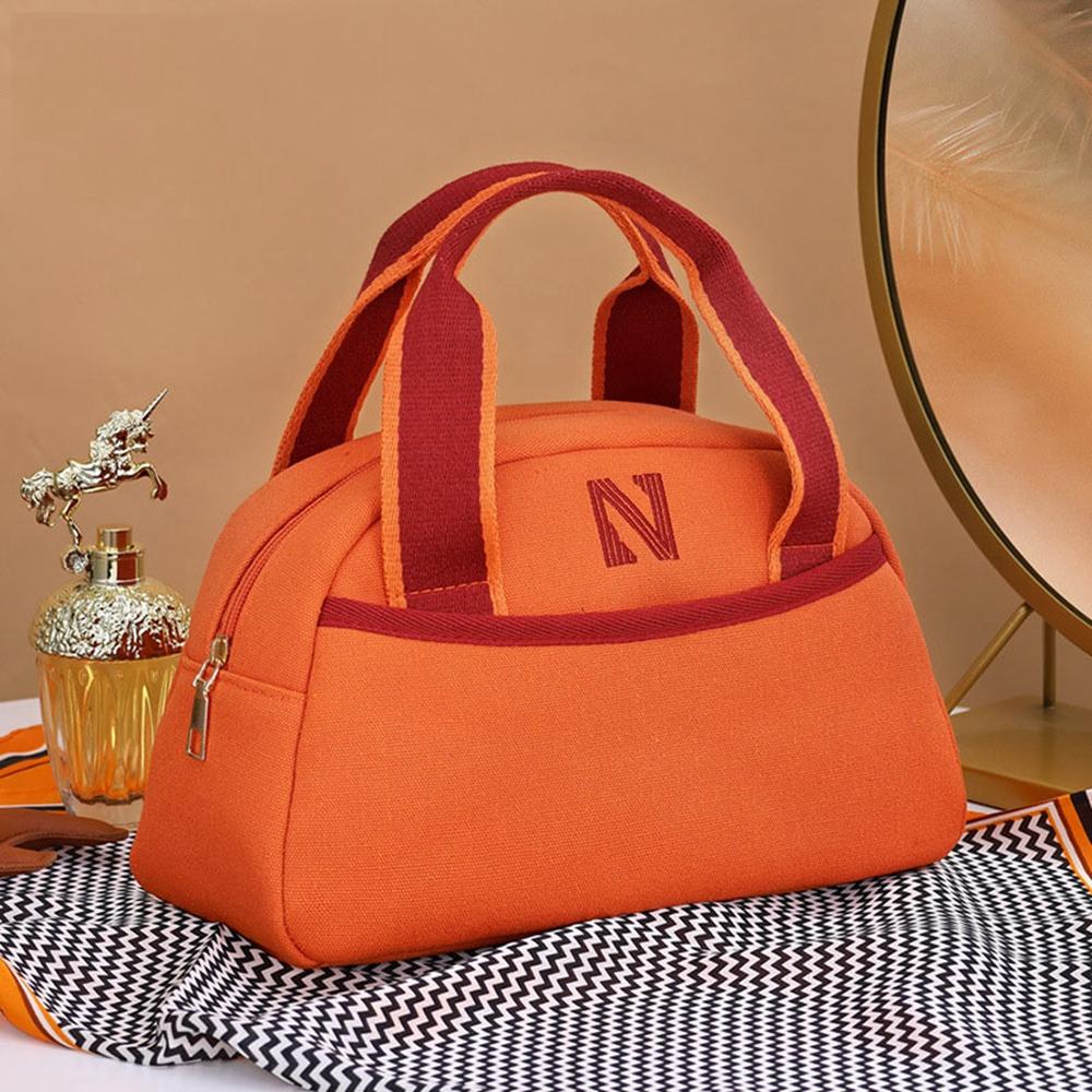 

1Pc New Fashionable Handheld Large Capacity Makeup Storage Bag, Portable For Travel, Multi Functional, Portable Toilet Supplies, оранжевый