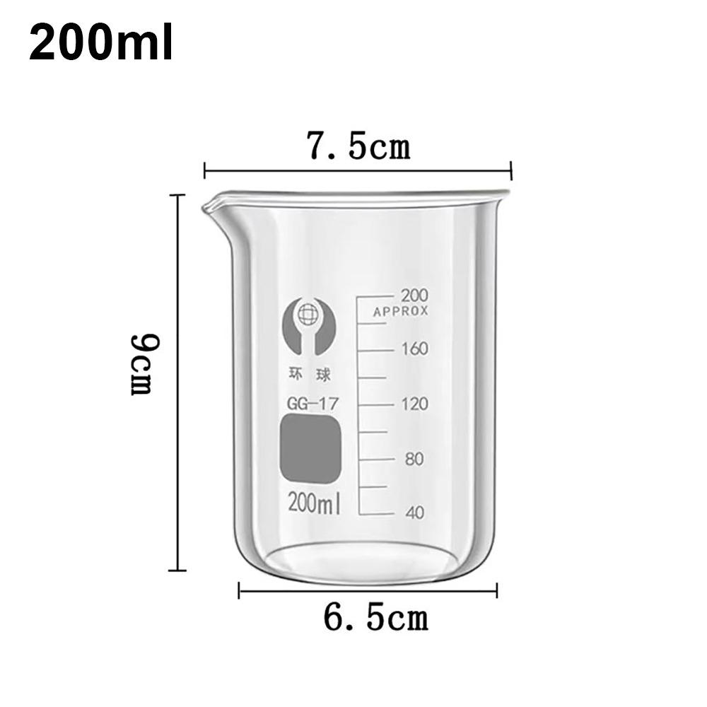

1 шт. Прозора мірна склянка лабораторна з мірною шкалою Кухонна для випічки Лабораторна