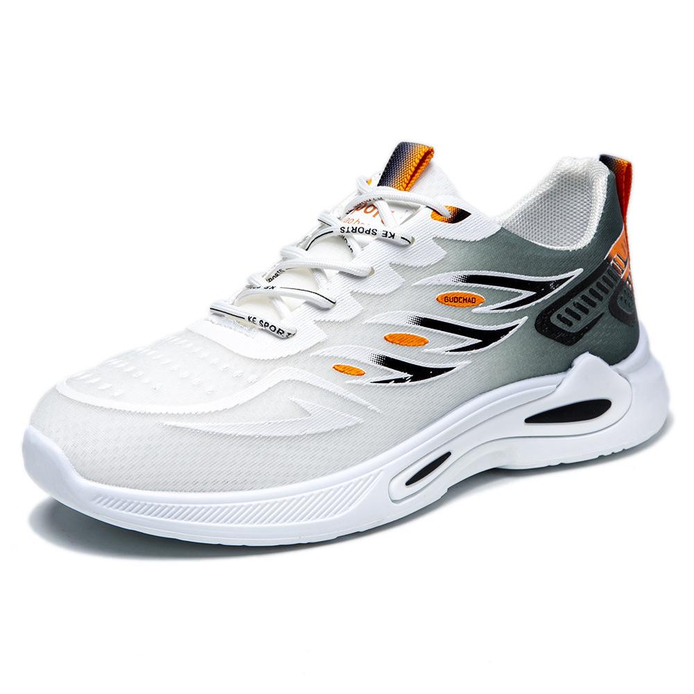 Sports men's shoes new high-end flying woven running mesh breathable student running casual versatile sports shoes