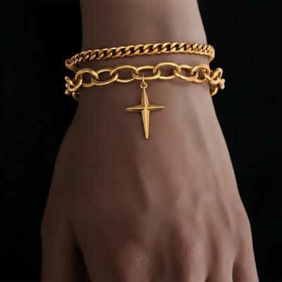 Bohemian Star Titanium Steel Bracelet – European & American Style Women's Trendy Jewelry