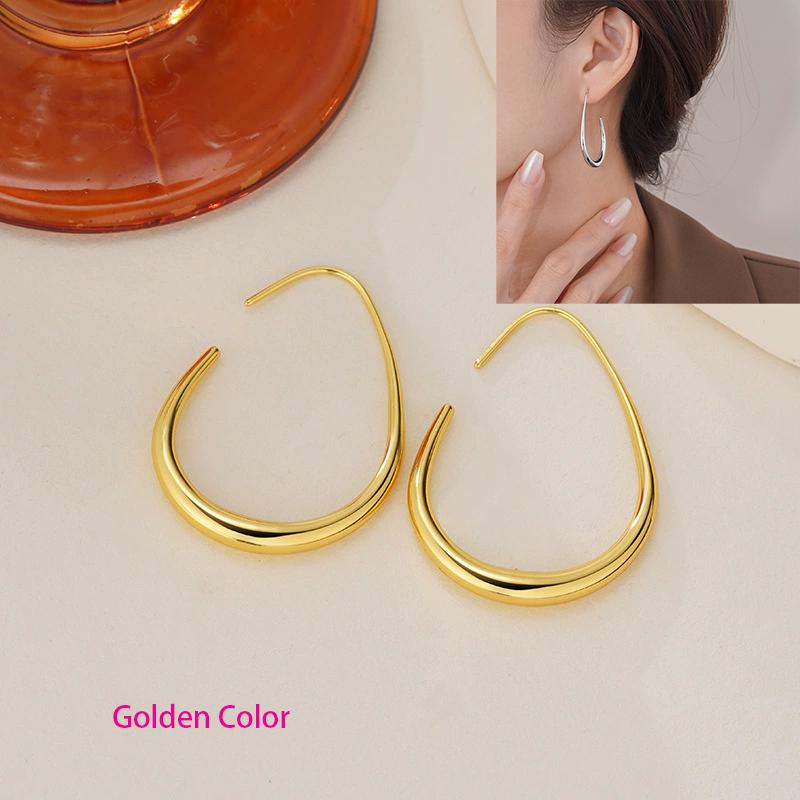 VENTFILLE 925 Sterling Silver Geometry Hoop Earring for Women Minimalism Classic Office Versatile Fashion Jewelry Gift Dropship
