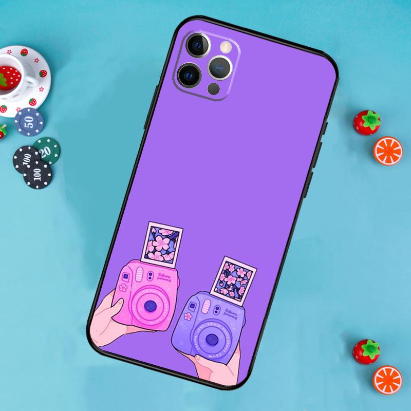 

Purple aesthetic Phone Case For iPhone 17 Air 14 16 15 11 12 13 Pro Max 12 13 mini 15 16 Plus 16e Cover Funda iPhone 17Pro MAX
