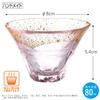 Toyo Sasaki Glass Wagarasu Warm Fujimi Sakura Sake Cup with Cherry Blossom and Gold Leaf Made in Sake Mount Fuji Perfect for Respect for the Aged