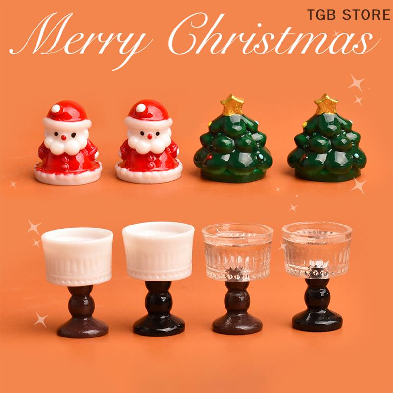 10Pcs Dollhouse Miniaturas Christmas Decor Ice Cream Cup Play Doll House Accessories Toy Pretend Play Toy