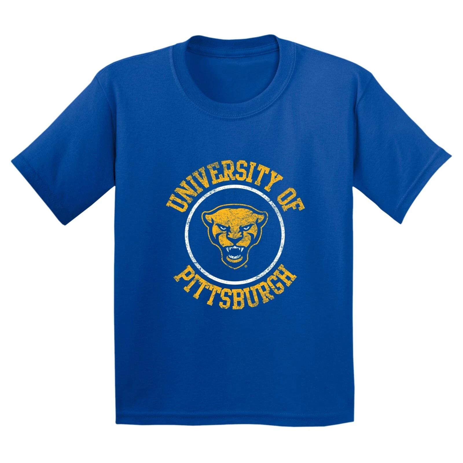 Pittsburgh Panthers Distressed Circle Logo Youth T-Shirt - Royal M
