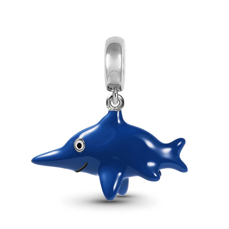 Newsterlling Copper Elegant Blue Ocean Mermaid Koi Crab Charm Pendant Fit Original Bracelet Diy Women Jewelry Accessories