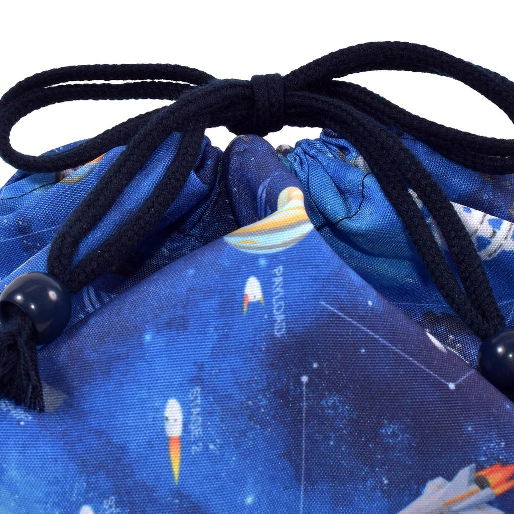 COLORFUL CANDY STYLE Drawstring Lunch Gusseted Name Futuristic Planetary Exploration and Spaceship Set of Cool Drawstring Lunch Lunch Kindergarten
