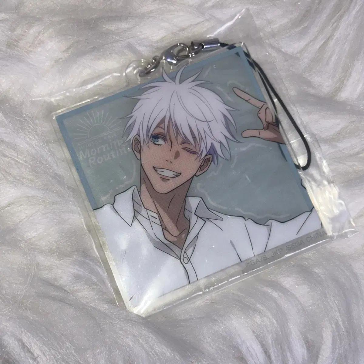 

Unopened In-place Gojo Satoru Morning Routine Acrylic Keyring Look Up Figure Acrylic Hoowa