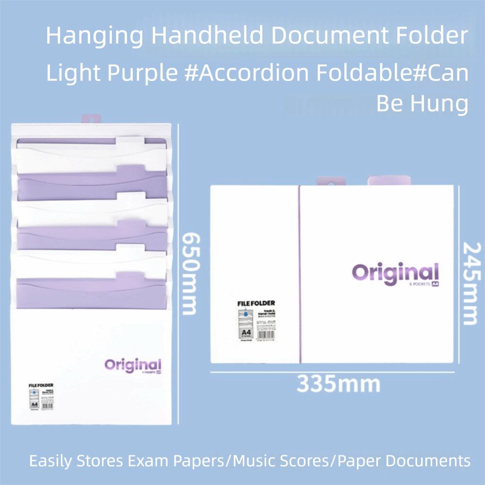 Six-grid Hanging Folder Multi-layer Insert Folders New Storage Folder  Student Office Supplies