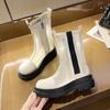 Fashion Booties Black Breathable Elegant With Medium Heels Women's Ankle Boots New In Pu Designer Luxury Hot Boot Y2k Female Short Shoes