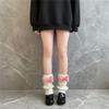Stacked Crew Socks Japanese Lovely Design Nonslip Ribbed Leg Warmers For School Uniforms And Fashion