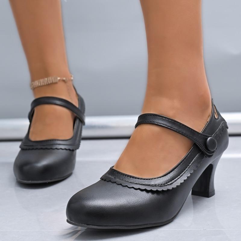 

Модная новая европейская и американская обувь на высоком каблуке с вырезами для женщин, на шнуровке, большая повседневная обувь, женская обувь, zapatos de mujer2025 35 чёрный