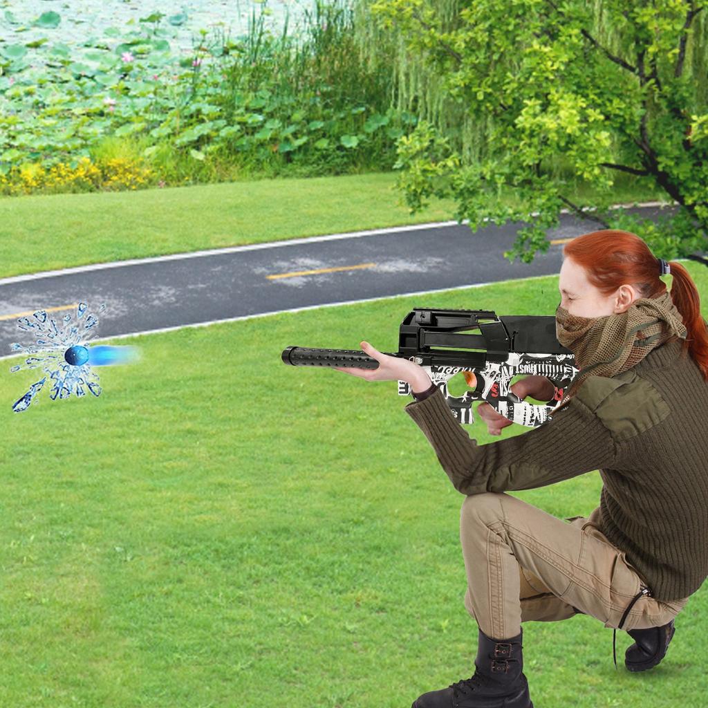 Electric Gel Ball Blaster Toy , Splatter Ball Blaster With 2500 Water Bullets Beads & Goggles, High Performance Assembled Automatic Toy For Outdoor