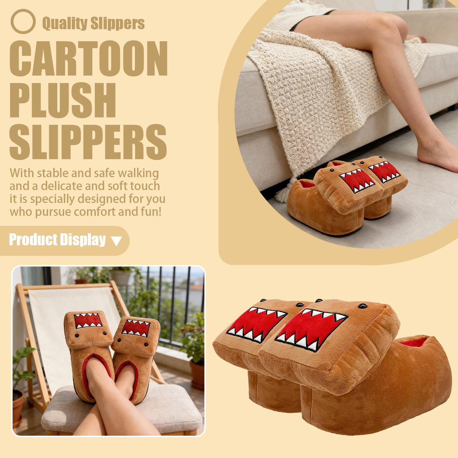

Novel And Wacky Plush Toy Slippers One Size