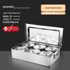 Commercial Stainless Steel Multi-Compartment Seasoning Storage Box