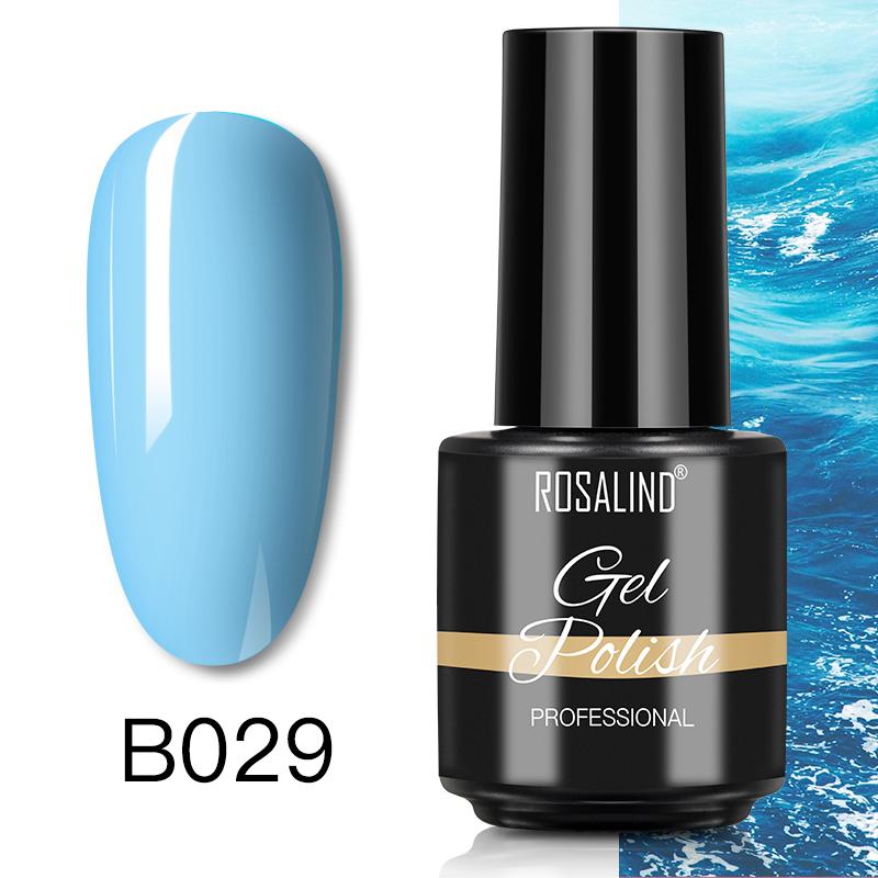 ROSALIND 7ml Soak Off Gel Polish Bright For Nail Art Design LED/UV Lamp