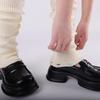 Japanese Punk Leg Warmers Women Solid Color Ribbed Knit Long Socks Y2K Distressed Ripped Boot Cuffs Leg Cover Streetwear