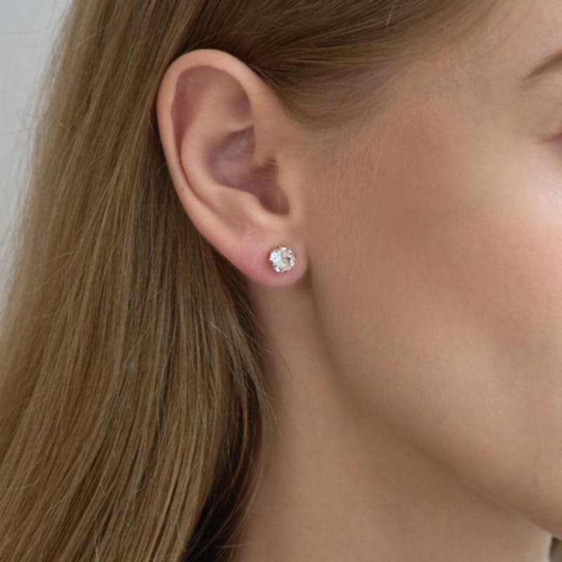 CRANNE Cercei Cubic cu 4 Gheare din Aur de 14K (Umplut cu aur) C24EGF174