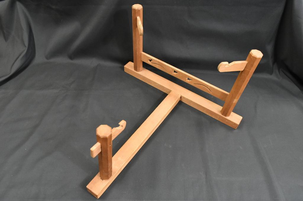 Vintage Japanese Wooden Wadaiko Drum Shime Daiko Taiko with Stand & Stick, As-is