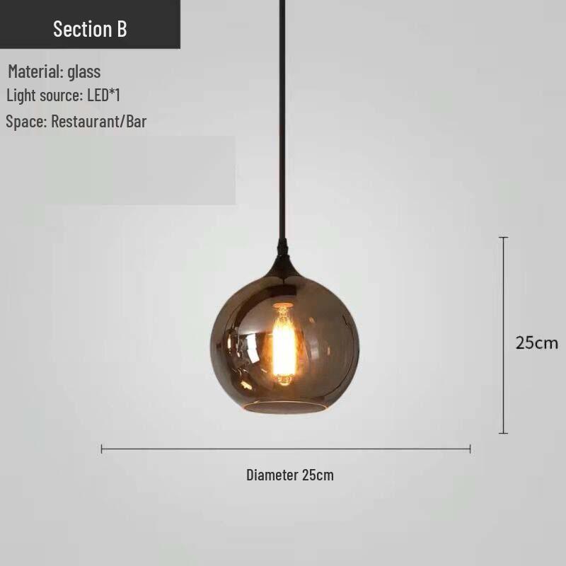 Modern Multi-Head Glass Chandelier Pendant for Dining Room