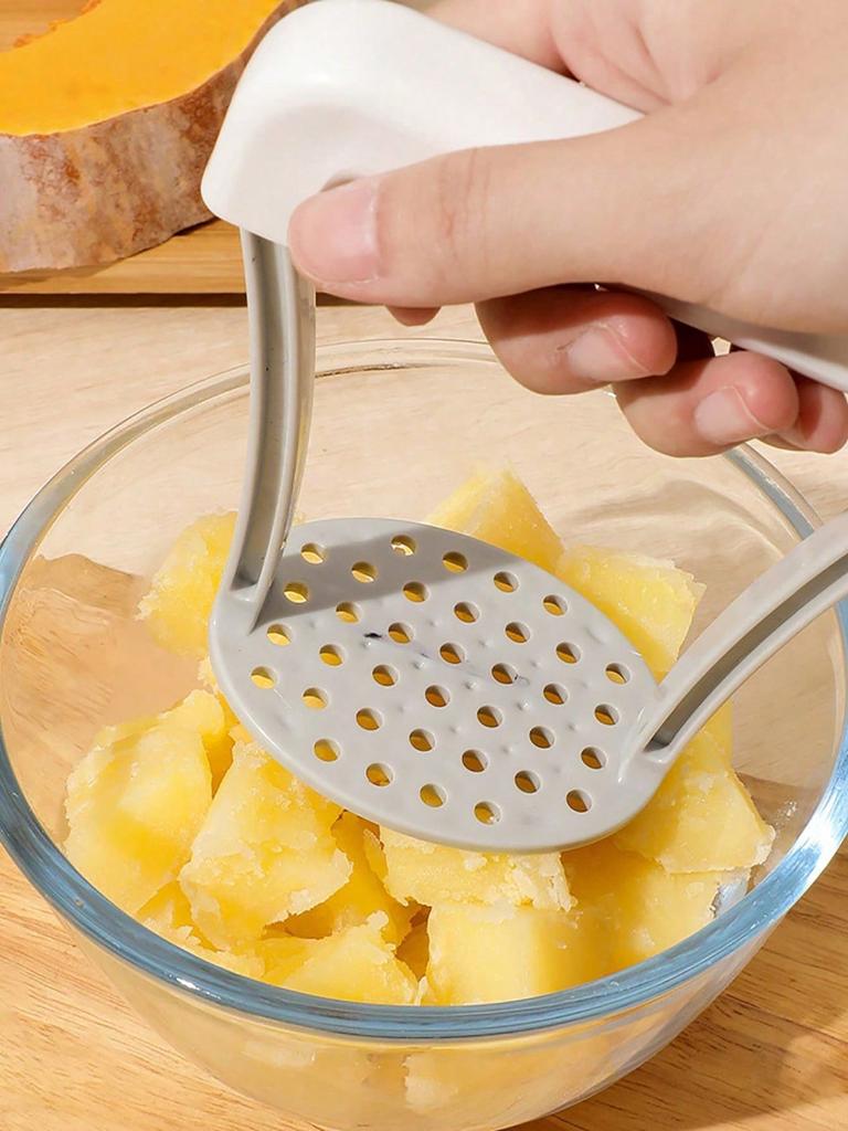 1pc Manual Potato Masher For Baby Food, Stainless Steel Potato Press Kitchen Tool, Masher Garlic Press