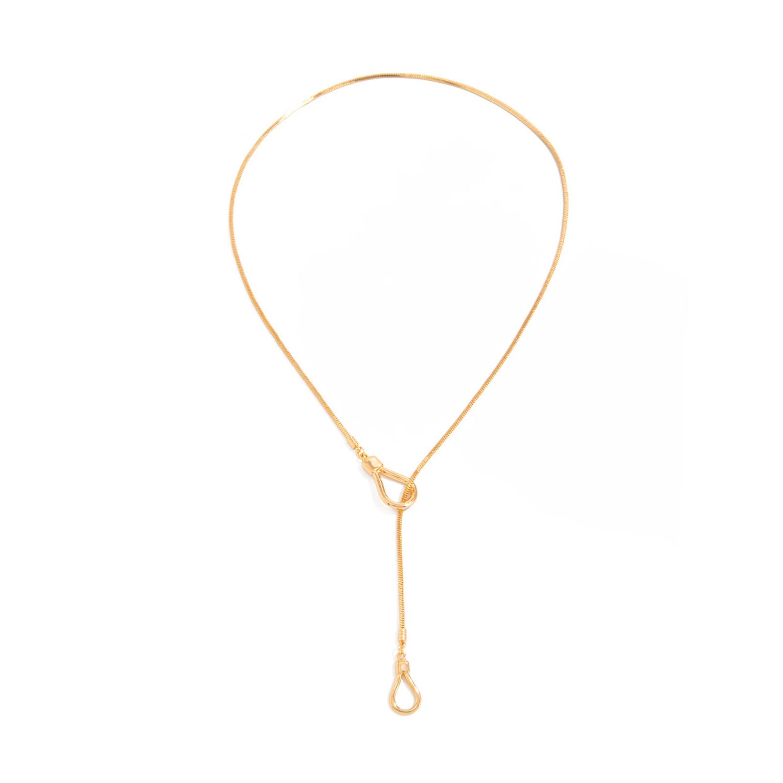 

Adjustable Snake Necklace Featuring Metallic Luster Irregular Shape High Quality Iron Sweater Chain for Women Gift