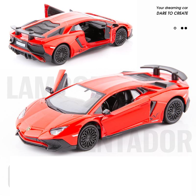 1/36 Scale Lambo Aventador LP700-4 Diecast Car Model Toy, Zinc Alloy Pull Back Vehicle for Kids Adults Gift Collection