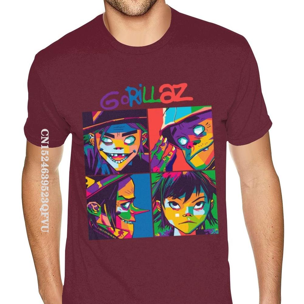 Tricouri Gorillaz de calitate, tricou pentru bărbați, mărime mare, tricouri negre, fitness, tricouri normale, vânzare fierbinte, tricouri din bumbac pentru bărbați