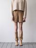 Cluny Boucle Wool Short Pants - Beige