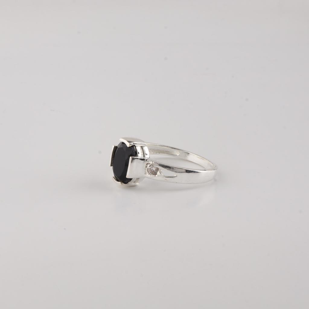 Black Onyx Gemstone 925 Sterling Silver Bohemian Ring Designer Jewelry Gift For Mother/Wife CZR-18-14