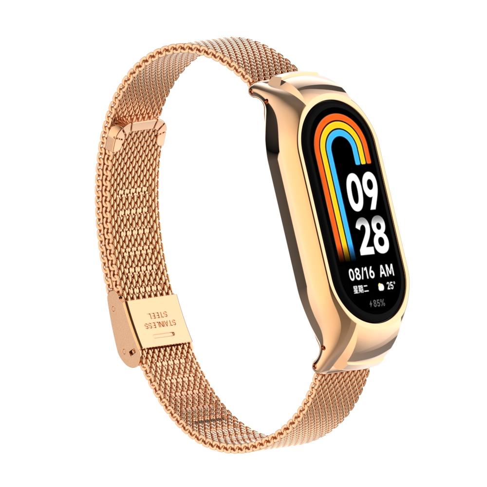 Suitable for Xiaomi Band 10 Strap, Stainless Steel Mesh Buckle Strap, Metal Band Mi Band 9 8 Replacement Strap