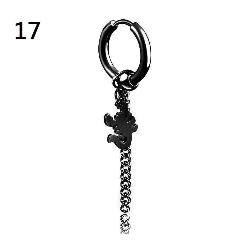 Earrings Simple Gift Women Men Stainless Steel 1 Piece Hipster Personality Fashion Ear Jewelry Tassel Handmade