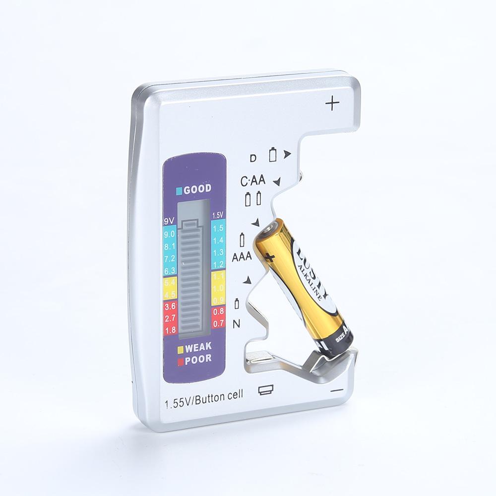 

Цифровой тестер батареи, детектор емкости батареи для батарей C/D/N/AA/AAA/9 В/кнопка 1,55 В
