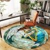 1PC Angel Harp Office Round Area Rug, Under Office Chairs Bedroom Living Room Home Decor, Carpet for Office -1110057