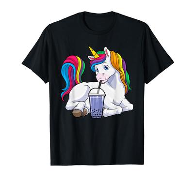 Bubble Tea Unicorn Boba Tea Kawaii Unicorn Milk Tea T-Shirt