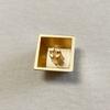 Elegant Zinc Alloy Keycap Matte Gold Finish For Mechanical Keyboards Enhances Typing